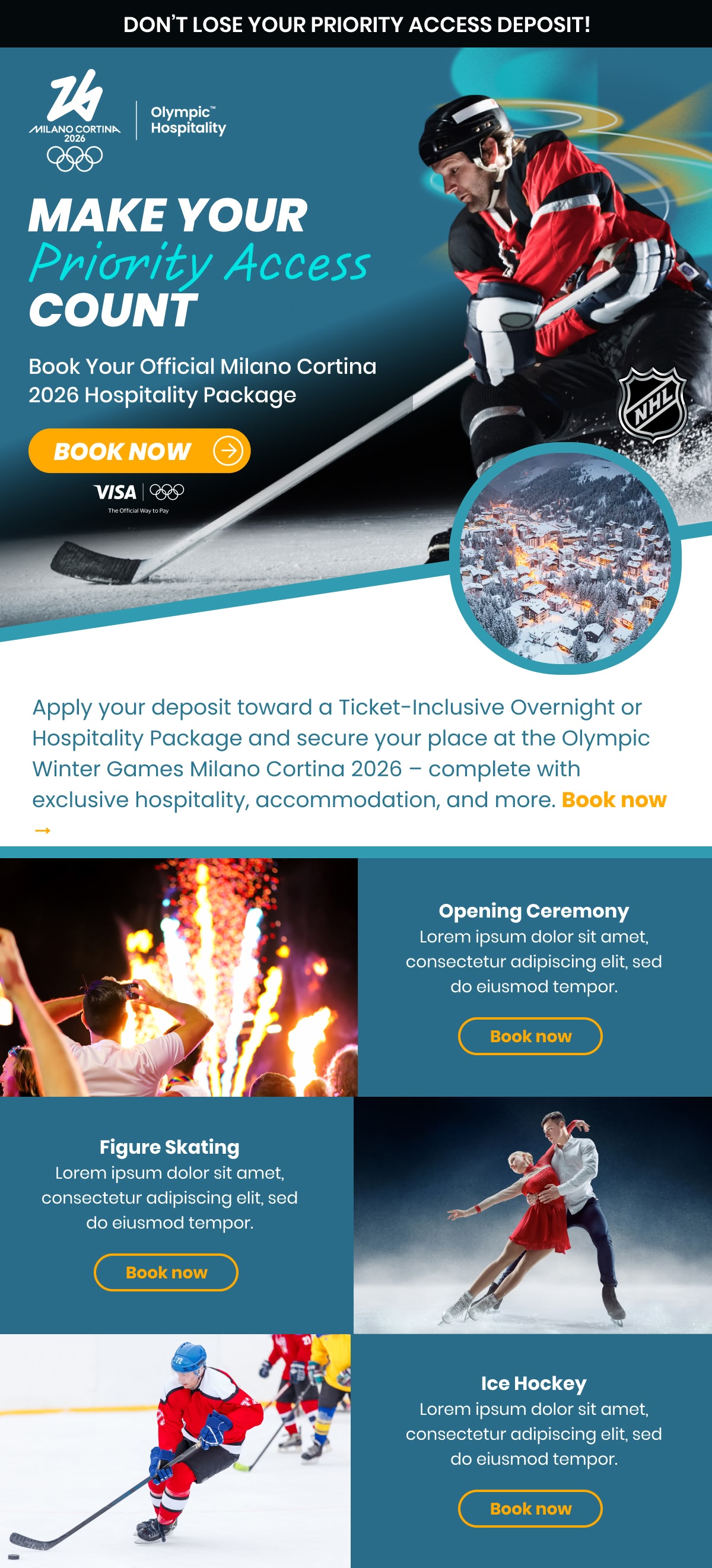 Milano Cortina 2026 — Winter Olympics Sales Email